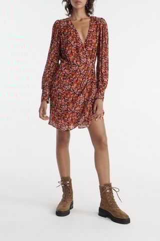 Robe portefeuille Rouge et bordeaux