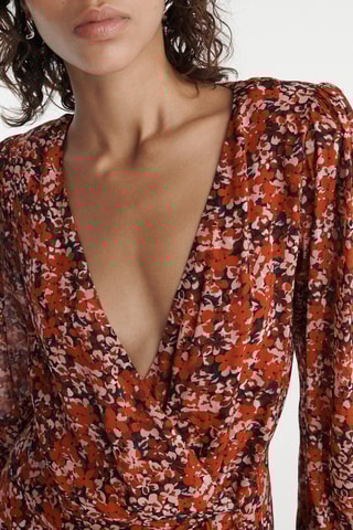 Robe portefeuille Rouge et bordeaux