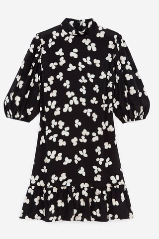 Robe droite en soie Noir