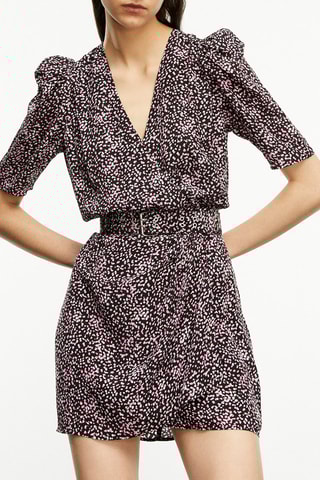 Robe portefeuille Rose et noir