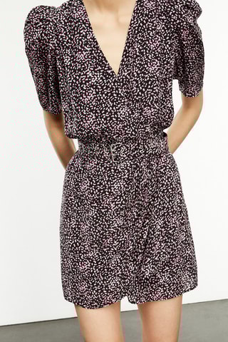 Robe portefeuille Rose et noir