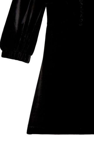 Robe droite en velours - Noir