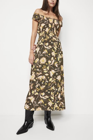 Robe longue - Noir et jaune