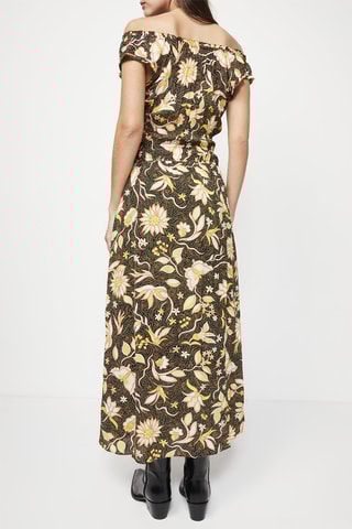 Robe longue - Noir et jaune