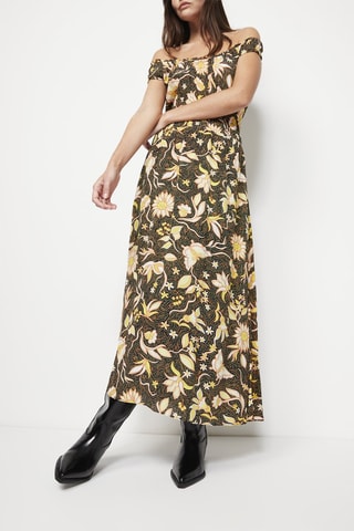 Robe longue - Noir et jaune