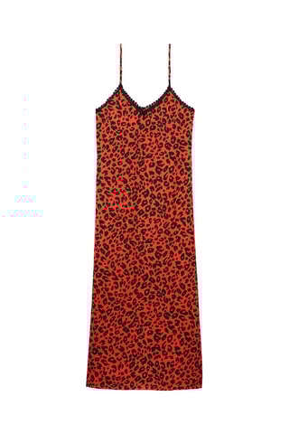 Robe longue Orange et noir