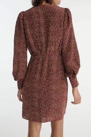 Robe portefeuille en soie - Bordeaux