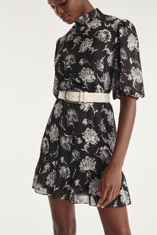 Robe droite - Noir et écru