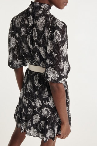 Robe droite - Noir et écru