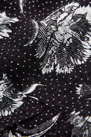 Robe droite - Noir et écru