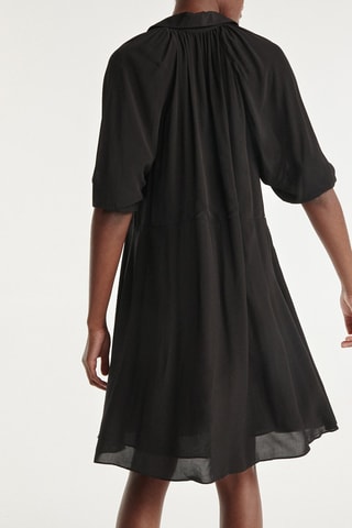 Robe midi en soie - Noir