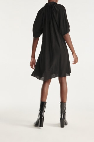 Robe midi en soie - Noir