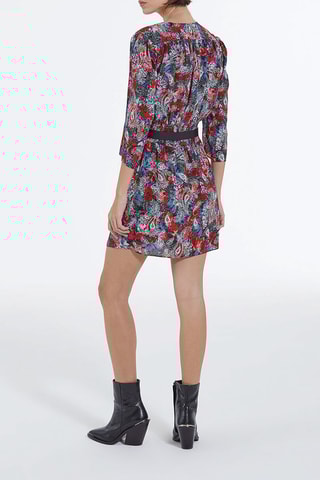 Robe portefeuille en soie - Rouge