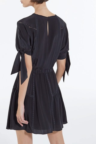 Robe patineuse en soie - Noir