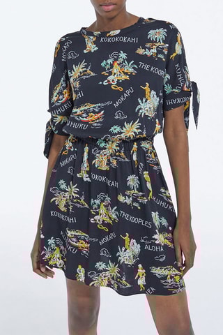 Robe patineuse - Noir et écru