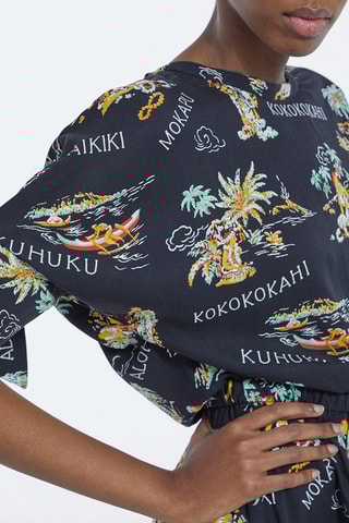 Robe patineuse - Noir et écru