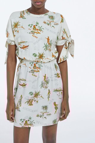 Robe patineuse - Blanc et vert