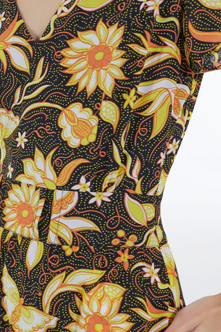 Robe fourreau - Noir et jaune