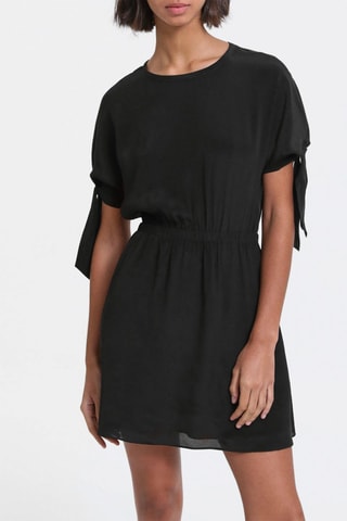 Robe patineuse en soie - Noir