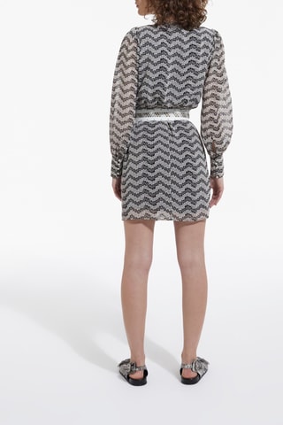 Robe portefeuille - Noir et écru