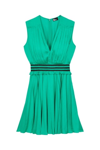 Robe plissée - Vert émeraude