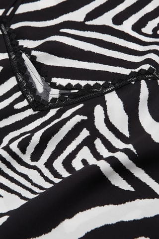 Robe midi - Noir et blanc