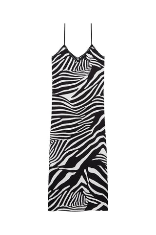 Robe midi - Noir et blanc