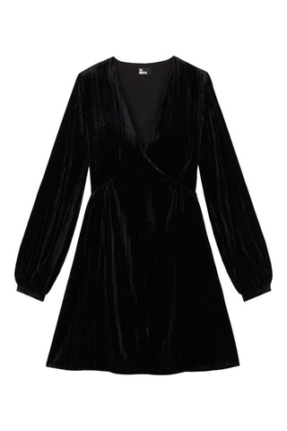Robe patineuse en velours - Noir