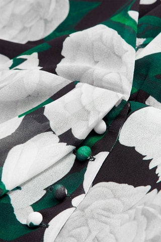 Robe portefeuille - Ecru et noir