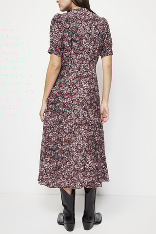 Robe midi - Noir et rouge