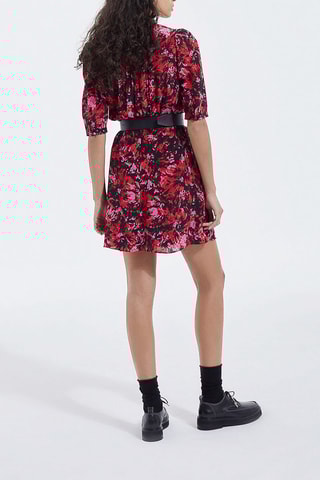 Robe portefeuille en soie - Noir