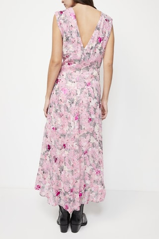 Robe asymétrique - Rose et écru