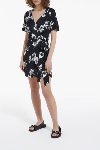 Robe portefeuille - Noir et blanc