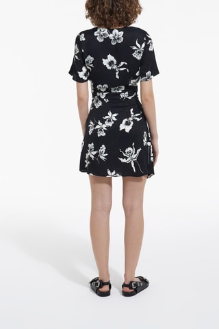 Robe portefeuille - Noir et blanc