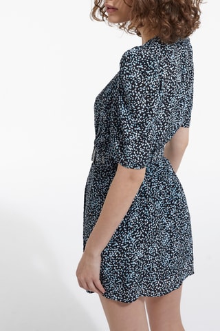 Robe droite - Noir et ciel