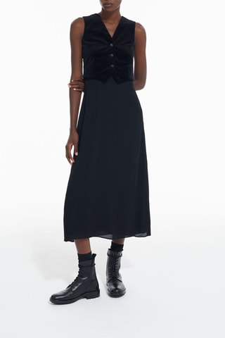 Robe trompe-l’œil - Noir