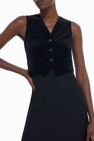 Robe trompe-l’œil - Noir