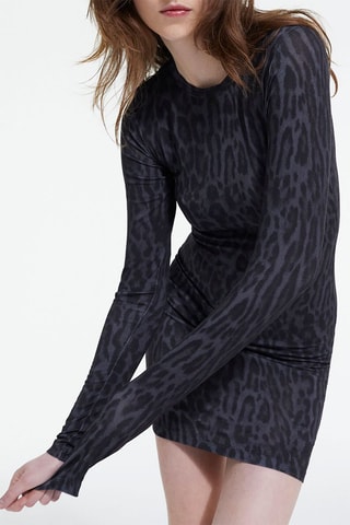 Robe fourreau - Noir et gris