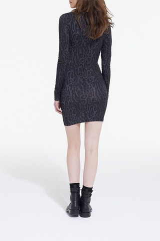 Robe fourreau - Noir et gris