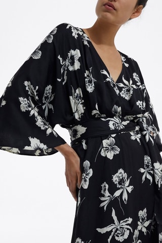Robe longue - Noir et blanc