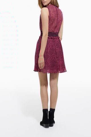 Robe plissée - Rose et noir