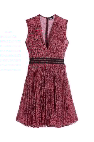 Robe plissée - Rose et noir