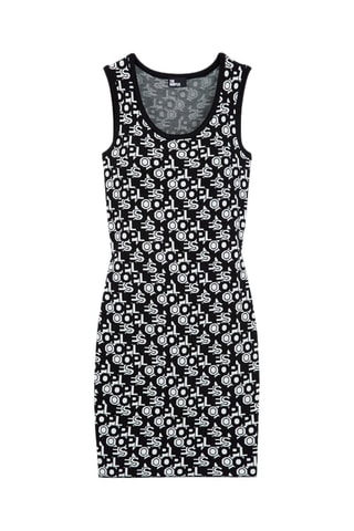 Robe droite - Noir et blanc