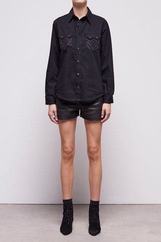 Chemisier en jean - Noir