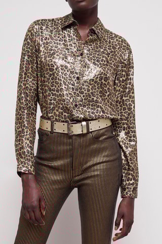 Chemisier ajusté - Noir et marron