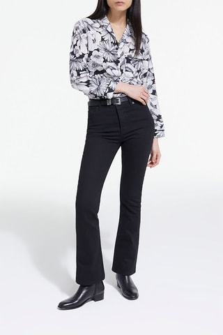 Chemisier en soie - Noir et blanc