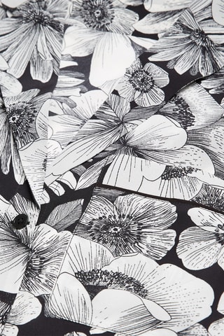 Chemisier en soie - Noir et blanc