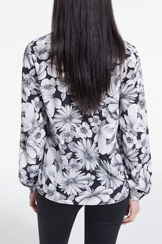 Chemisier en soie - Noir et blanc