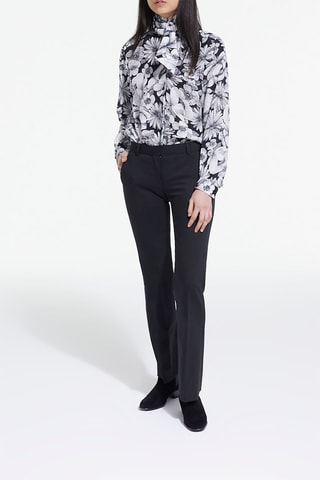 Chemisier en soie - Noir et blanc