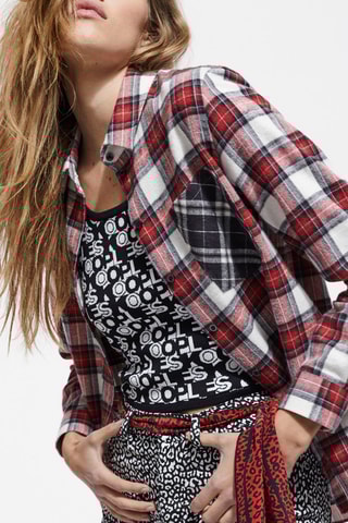 Chemisier - Rouge et écru